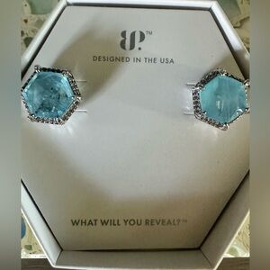 Bomb Party Sands & Sparkles Hexagon Stud Earrings